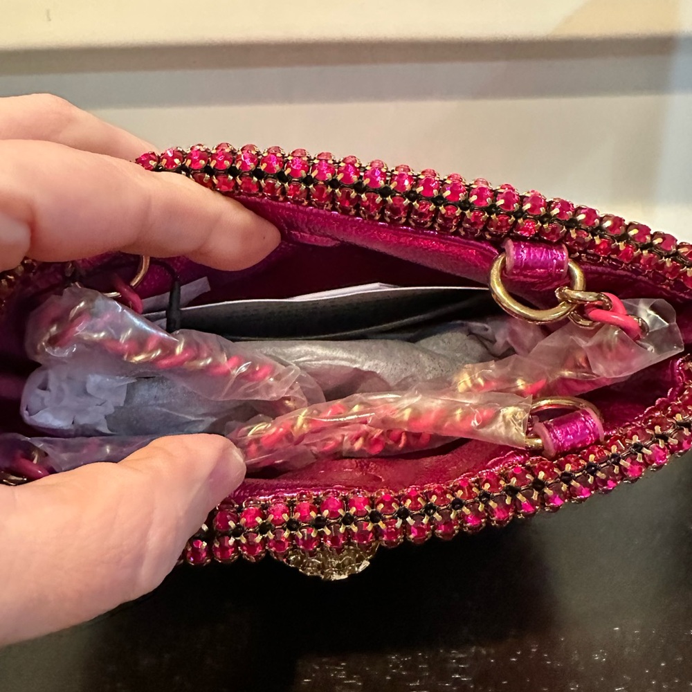 Kurt Geiger Mini Party Tote Fuchsia - Picture 8 of 10